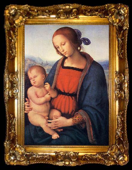 framed  Pietro Perugino Madonna with Child, ta009-2